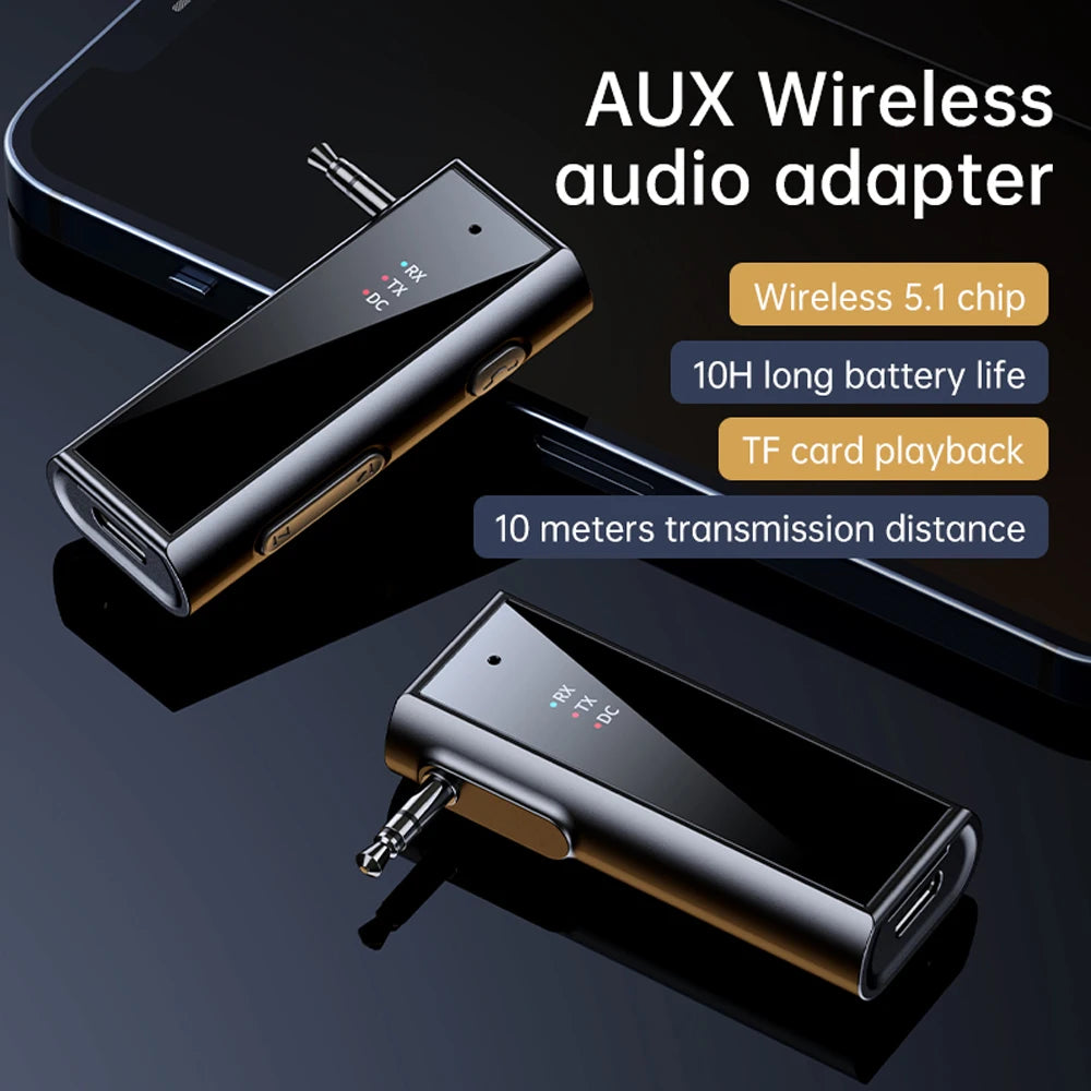 Car Bluetooth receiver, car audio AUX, Bluetooth audio adapter, TV, computer, Bluetooth transmitter
