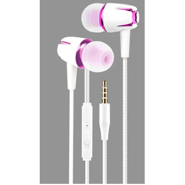 Luminous Headset 3.5mm Plug Wired Glowing Earphone with Mic Volume Control Bass Earbud for IPhone Samsung Huawei Xiaomi Phone Pc