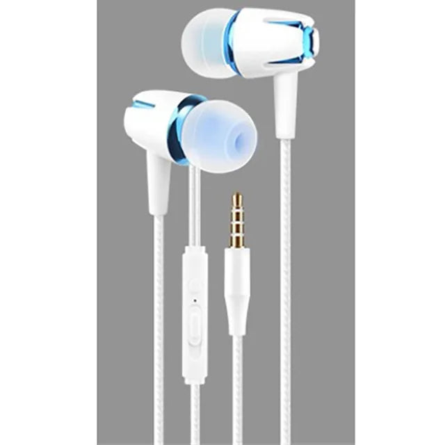 Luminous Headset 3.5mm Plug Wired Glowing Earphone with Mic Volume Control Bass Earbud for IPhone Samsung Huawei Xiaomi Phone Pc